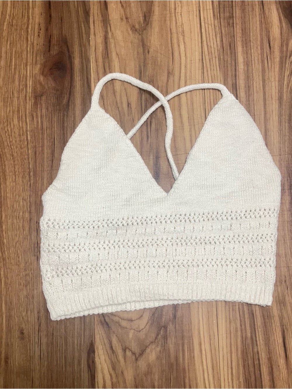 Source Unknown Teal Scoop Neck Crop Top